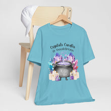Load image into Gallery viewer, Crystals Candles & Cauldrons Unisex Jersey Short Sleeve Tee