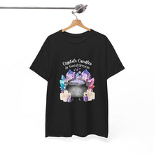 Load image into Gallery viewer, Crystals Candles & Cauldrons Unisex Heavy Cotton Tee