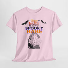 Load image into Gallery viewer, Happy Halloween Spooky Babe Unisex Heavy Cotton Tee