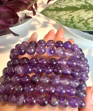 Load image into Gallery viewer, Amethyst Beaded Bracelet for Calm, Clarity, and Spiritual Protection