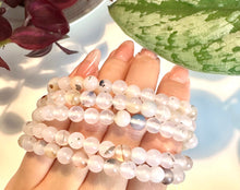 Load image into Gallery viewer, Black Flower Agate Beaded Bracelet for Growth, Protection, and Inner Strength