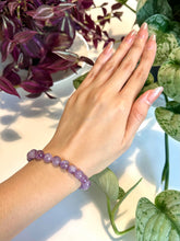 Load image into Gallery viewer, Lavender Amethyst Beaded Bracelet for Peace, Intuition, and Gentle Healing