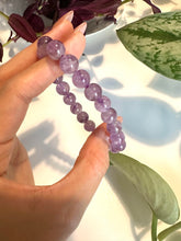 Load image into Gallery viewer, Lavender Amethyst Beaded Bracelet for Peace, Intuition, and Gentle Healing