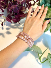 Load image into Gallery viewer, Lavender Rose Quartz Beaded Bracelet for Love, Healing, and Inner Peace