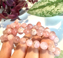 Load image into Gallery viewer, Lavender Rose Quartz Beaded Bracelet for Love, Healing, and Inner Peace