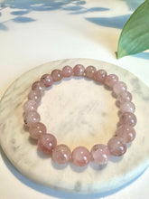 Load image into Gallery viewer, Lavender Rose Quartz Beaded Bracelet for Love, Healing, and Inner Peace