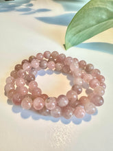Load image into Gallery viewer, Lavender Rose Quartz Beaded Bracelet for Love, Healing, and Inner Peace