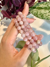 Load image into Gallery viewer, Lavender Rose Quartz Beaded Bracelet for Love, Healing, and Inner Peace