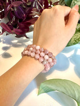 Load image into Gallery viewer, Lavender Rose Quartz Beaded Bracelet for Love, Healing, and Inner Peace