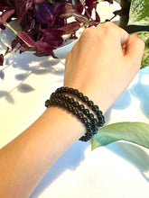 Load image into Gallery viewer, Black Obsidian Beaded Bracelet for Protection, Grounding, and Inner Strength