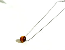 Load image into Gallery viewer, Tiger Eye Crystal Bead with 925 Silver Adjustable Needle Necklace