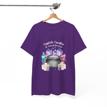 Load image into Gallery viewer, Crystals Candles &amp; Cauldrons Unisex Heavy Cotton Tee
