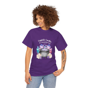 Crystals Candles & Cauldrons Unisex Heavy Cotton Tee