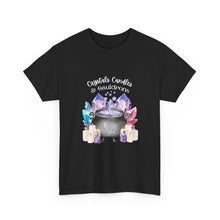 Load image into Gallery viewer, Crystals Candles &amp; Cauldrons Unisex Heavy Cotton Tee
