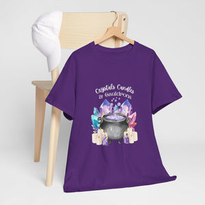 Crystals Candles & Cauldrons Unisex Heavy Cotton Tee