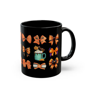 Halloween Bows Black Mug