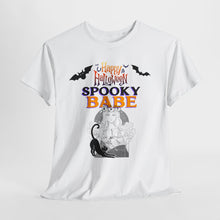 Load image into Gallery viewer, Happy Halloween Spooky Babe Unisex Heavy Cotton Tee
