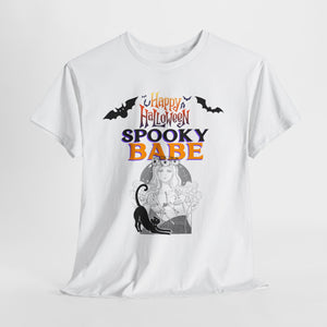 Happy Halloween Spooky Babe Unisex Heavy Cotton Tee