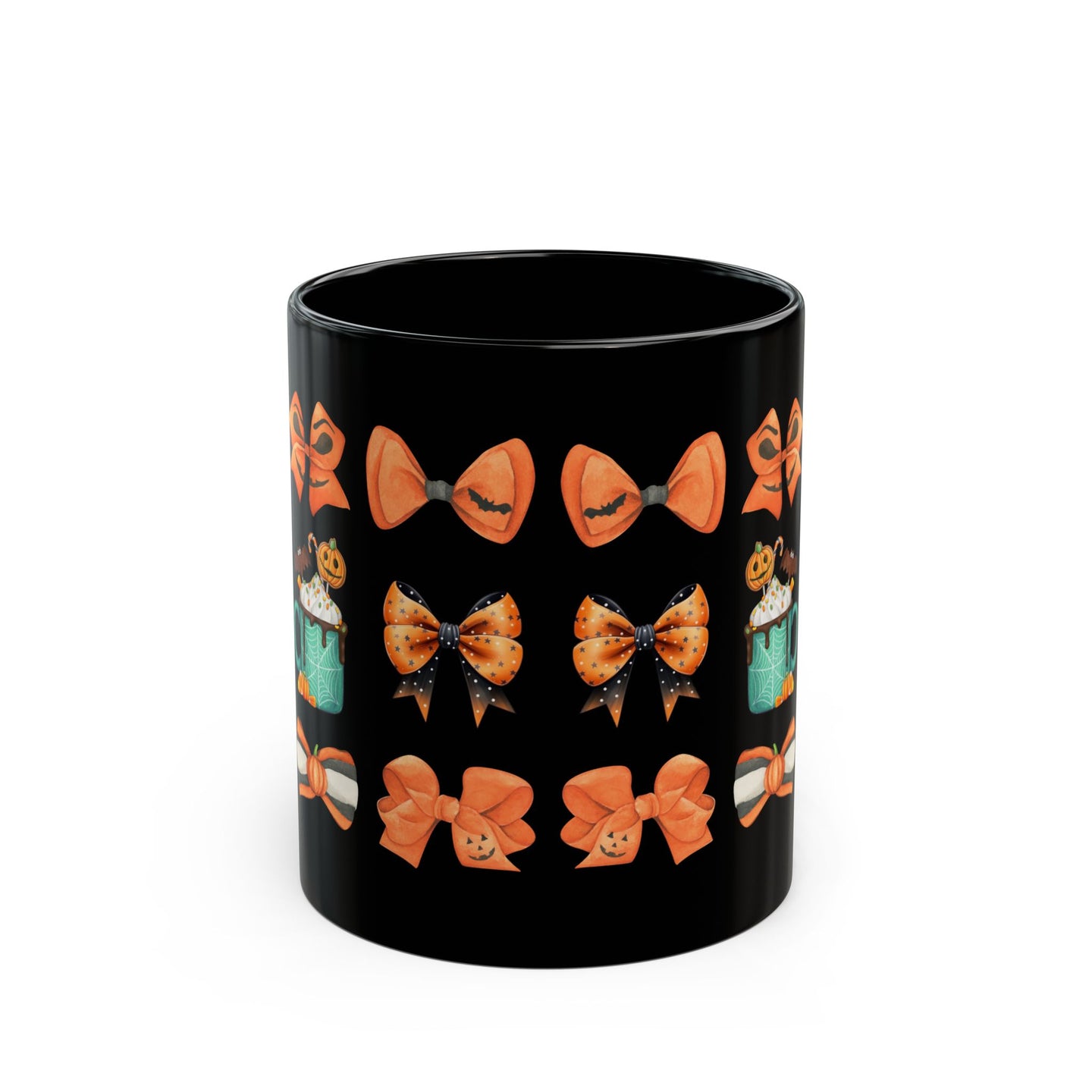 Halloween Bows Black Mug