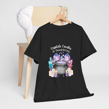 Load image into Gallery viewer, Crystals Candles &amp; Cauldrons Unisex Heavy Cotton Tee
