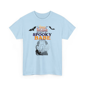 Happy Halloween Spooky Babe Unisex Heavy Cotton Tee