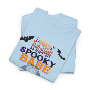 Happy Halloween Spooky Babe Unisex Heavy Cotton Tee