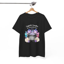 Load image into Gallery viewer, Crystals Candles &amp; Cauldrons Unisex Heavy Cotton Tee
