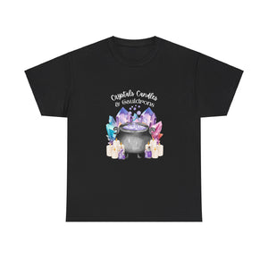 Crystals Candles & Cauldrons Unisex Heavy Cotton Tee