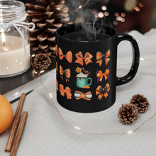 Load image into Gallery viewer, Halloween Bows Black Mug
