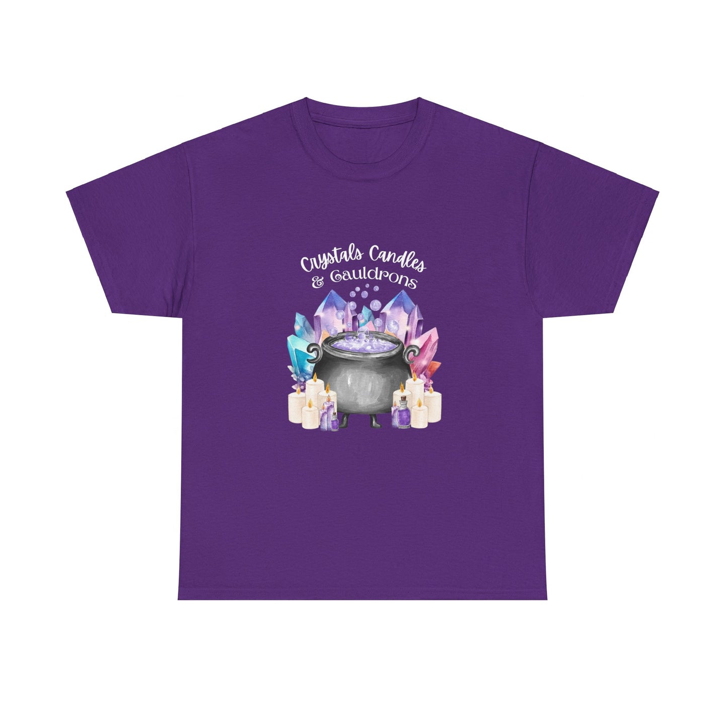 Crystals Candles & Cauldrons Unisex Heavy Cotton Tee