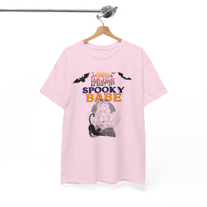 Happy Halloween Spooky Babe Unisex Heavy Cotton Tee