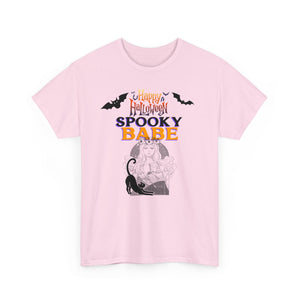 Happy Halloween Spooky Babe Unisex Heavy Cotton Tee