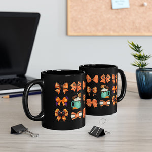 Halloween Bows Black Mug