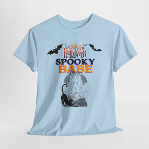 Happy Halloween Spooky Babe Unisex Heavy Cotton Tee