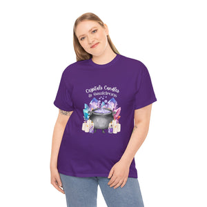 Crystals Candles & Cauldrons Unisex Heavy Cotton Tee