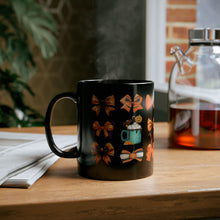 Load image into Gallery viewer, Halloween Bows Black Mug
