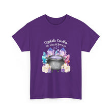 Load image into Gallery viewer, Crystals Candles &amp; Cauldrons Unisex Heavy Cotton Tee
