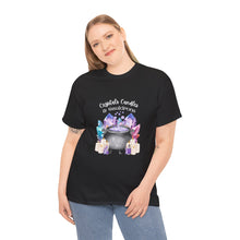 Load image into Gallery viewer, Crystals Candles &amp; Cauldrons Unisex Heavy Cotton Tee
