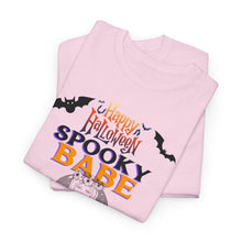 Load image into Gallery viewer, Happy Halloween Spooky Babe Unisex Heavy Cotton Tee
