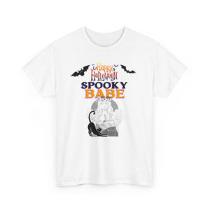 Happy Halloween Spooky Babe Unisex Heavy Cotton Tee