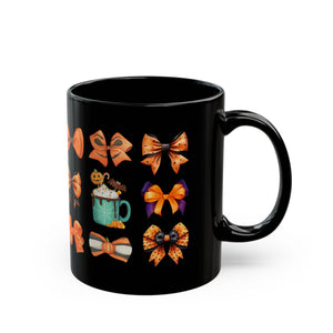 Halloween Bows Black Mug