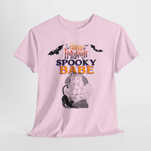 Happy Halloween Spooky Babe Unisex Heavy Cotton Tee