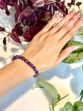 Load image into Gallery viewer, Amethyst Beaded Bracelet for Calm, Clarity, and Spiritual Protection
