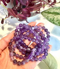 Load image into Gallery viewer, Amethyst Beaded Bracelet for Calm, Clarity, and Spiritual Protection
