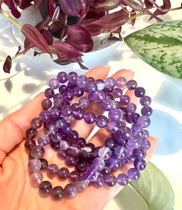 Amethyst Beaded Bracelet for Calm, Clarity, and Spiritual Protection