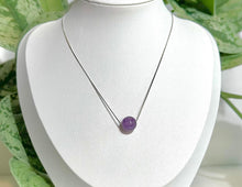 Load image into Gallery viewer, Amethyst Crystal Bead with 925 Silver Adjustable Needle Necklace
