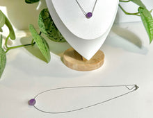 Load image into Gallery viewer, Amethyst Crystal Bead with 925 Silver Adjustable Needle Necklace
