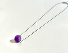 Load image into Gallery viewer, Amethyst Crystal Bead with 925 Silver Adjustable Needle Necklace
