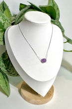 Load image into Gallery viewer, Amethyst Crystal Bead with 925 Silver Adjustable Needle Necklace
