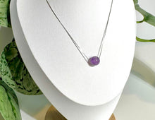 Load image into Gallery viewer, Amethyst Crystal Bead with 925 Silver Adjustable Needle Necklace
